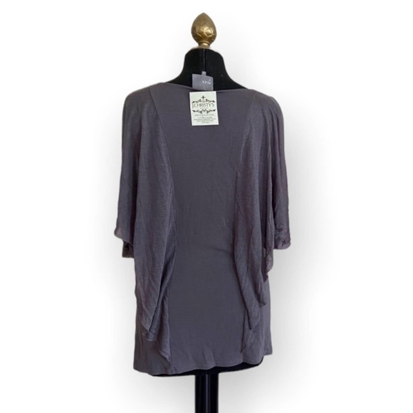 Alex T Top Grey Sleeveless Top Overlay Size Small NWT - Picture 4 of 6